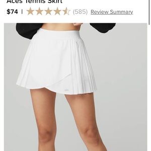 ALO Yoga White Mini Skirt